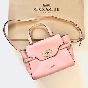 COACH F32106 Pebbled Leather Blake Flap Satchel